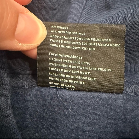 RARE Think Geek Minecraft Hoodie Blue Graphic Long Sleeve Zip Up E2 Sz Med 2012 - Picture 4 of 9